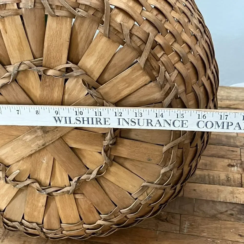 Antique Maine Penobscot Indigenous Hand Woven Handled Basket